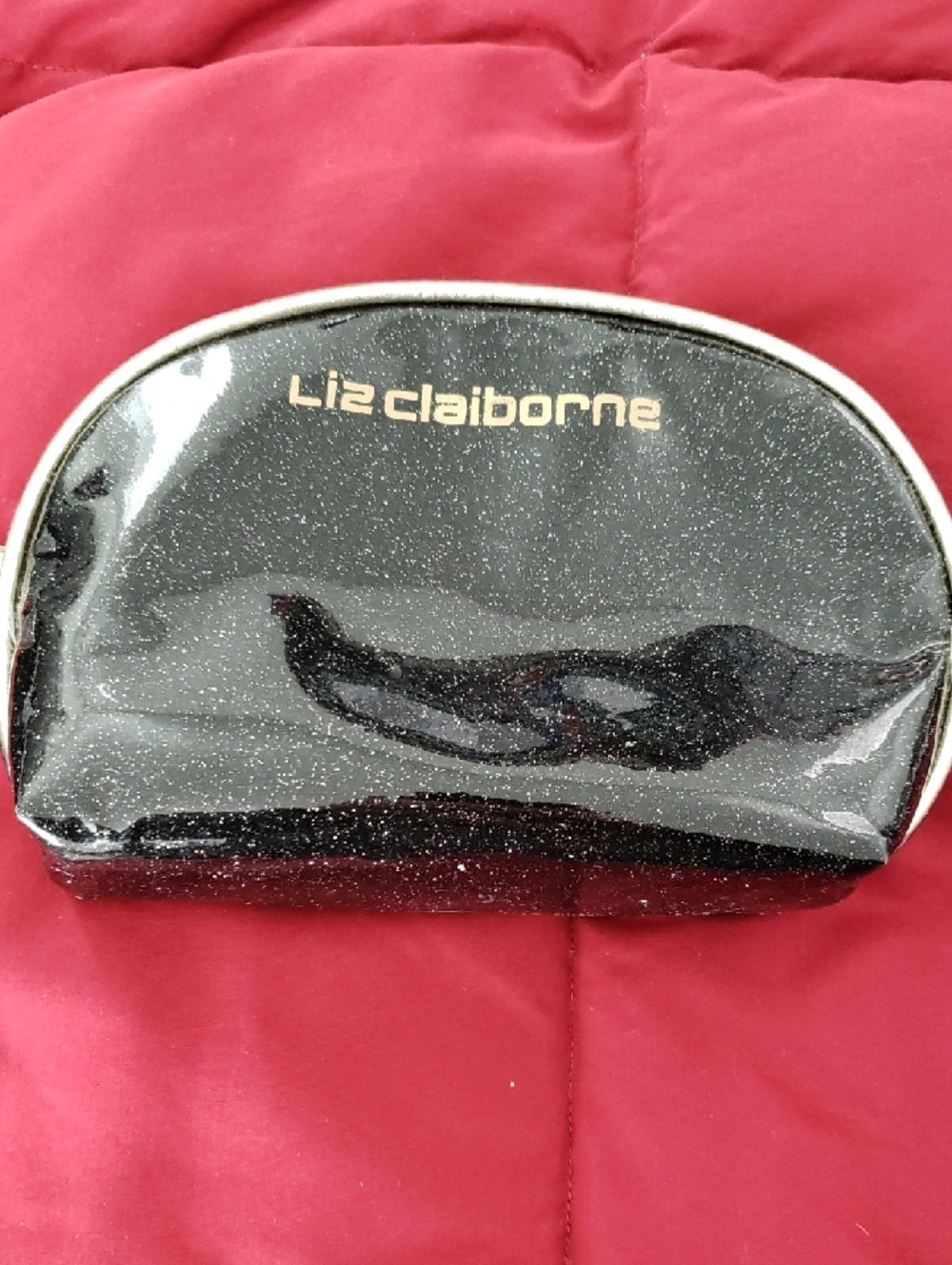 Liz Claiborne Cosmetic Bag Black Sparkle